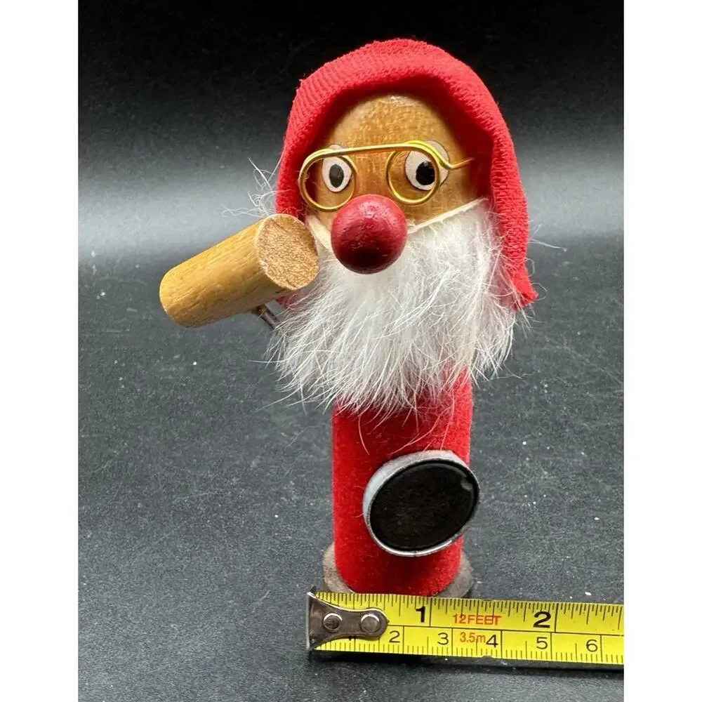 Vintage Wine Bottle Opener Cork Screw Bar Santa bobble head -S1J